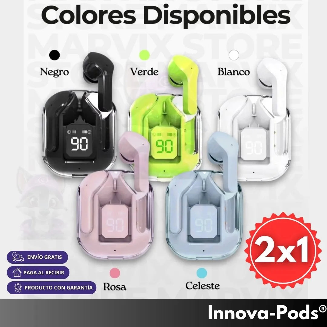 Promo 2x1 Bluetooth Audífonos con cancelación de ruido Air31 InnovaPods®