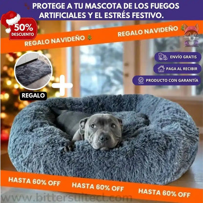 Cama Anti-estrés DogLove® Super rellena + Alfombra de regalo