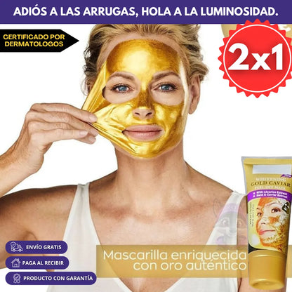 OFERTA ESPECIAL 2x1 Mascarilla de oro con colageno dorado - GoldBeauty©