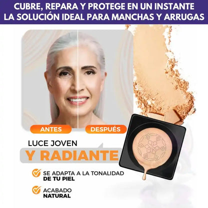 Base de alta cobertura en Crema Anti-Edad con Vitamina C y SPF +50 - YoungSkin®