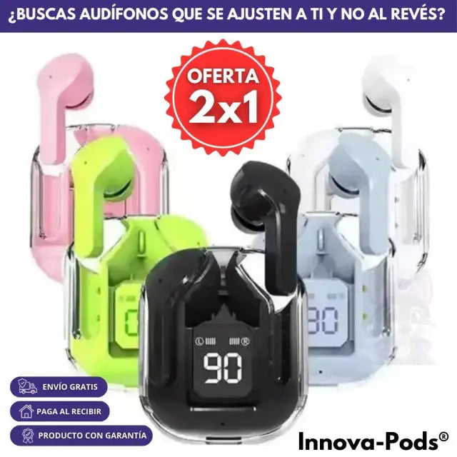 Promo 2x1 Bluetooth Audífonos con cancelación de ruido Air31 InnovaPods®