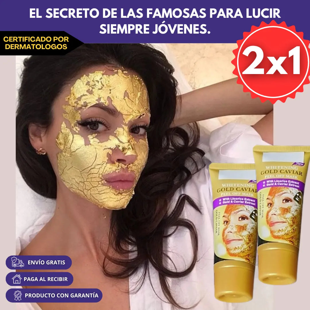 OFERTA ESPECIAL 2x1 Mascarilla de oro con colageno dorado - GoldBeauty©