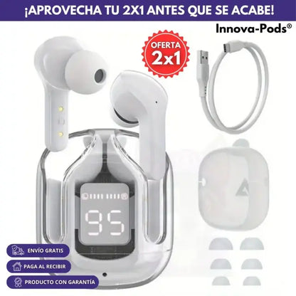 Promo 2x1 Bluetooth Audífonos con cancelación de ruido Air31 InnovaPods®