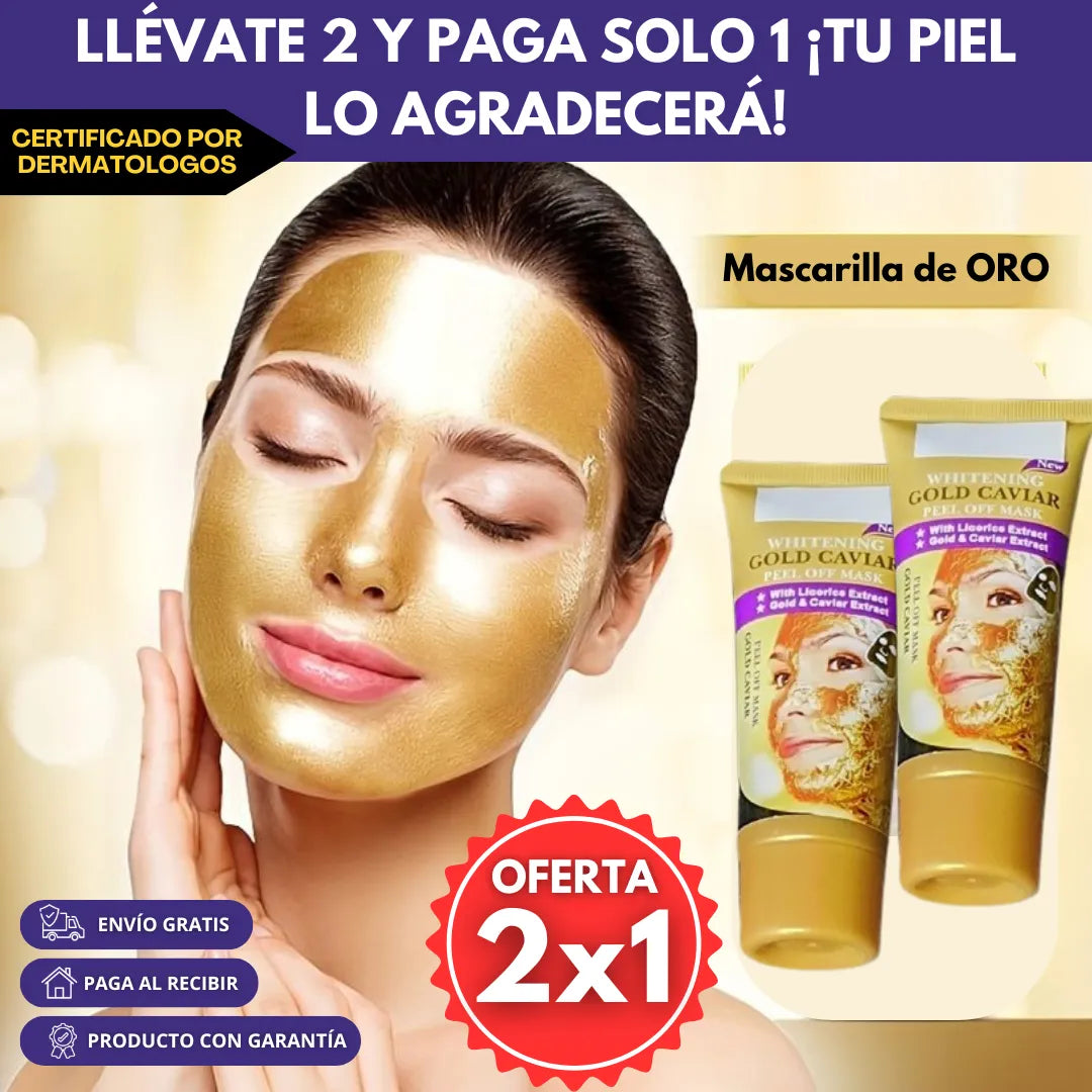 OFERTA ESPECIAL 2x1 Mascarilla de oro con colageno dorado - GoldBeauty©