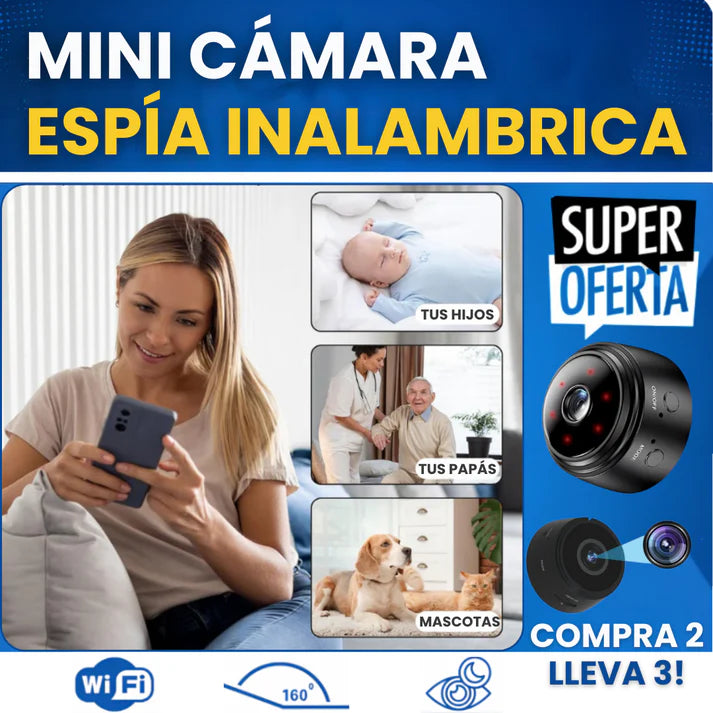 SpyCam® Mini cámara espía Full HD + Envío gratis